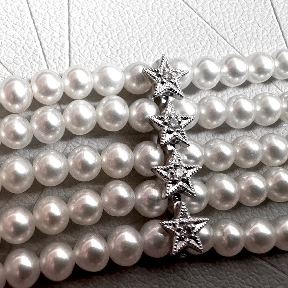 💎 Elegant Exquisite Vintage Mark Lash Pearl, Diamond, 18K White Gold Bracelet💎 - Picture 16 of 16